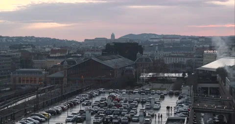 Pest Side of Budapest Downtown Stock Footage 231336778