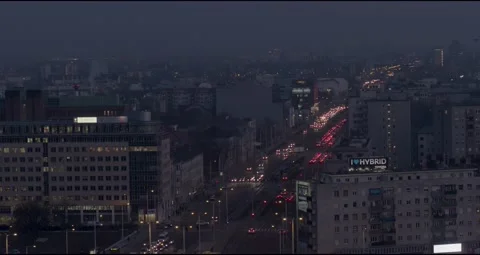Pest Side of Budapest Downtown Stock Footage 231336851
