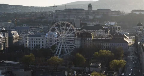 Pest Side of Budapest Downtown Stock Footage 231336925