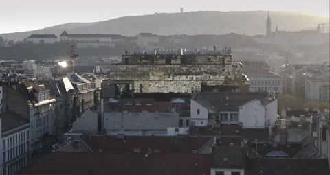 Pest Side of Budapest Downtown Stock Footage 231336929