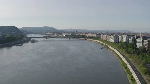 Pest Side of Budapest Downtown Stock Footage 231337056