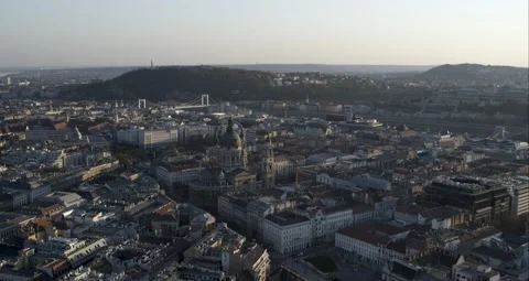 Pest Side of Budapest Downtown Stock Footage 231337069