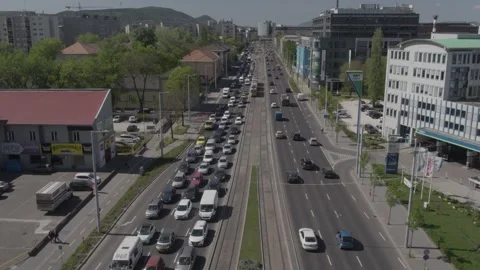 Pest Side of Budapest Downtown Stock Footage 231337122