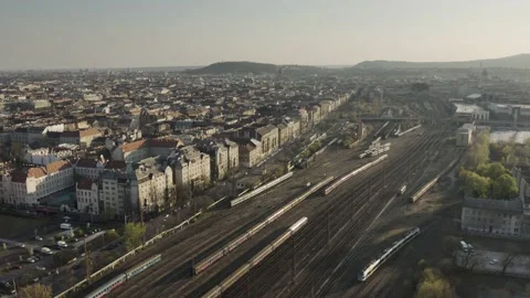 Pest Side of Budapest Downtown Stock Footage 231337287