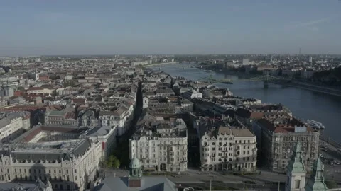 Pest Side of Budapest Downtown Stock Footage 231337427