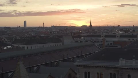 Pest Side of Budapest Downtown Stock Footage 231337466