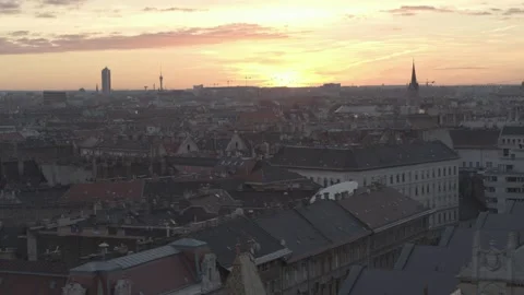 Pest Side of Budapest Downtown Stock Footage 231337478
