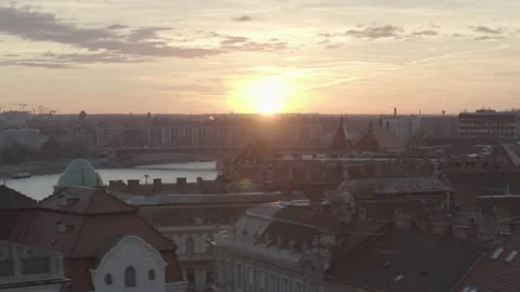 Pest Side of Budapest Downtown Stock Footage 231337514