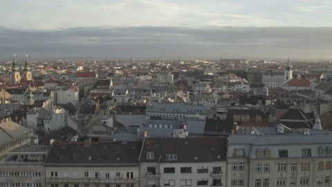 Pest Side of Budapest Downtown Stock Footage 231337516