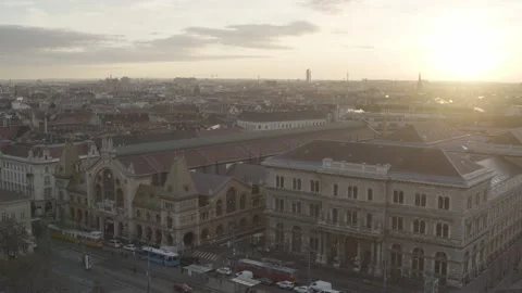 Pest Side of Budapest Downtown Stock Footage 231337537