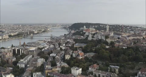 Pest Side of Budapest Downtown Stock Footage 231337566