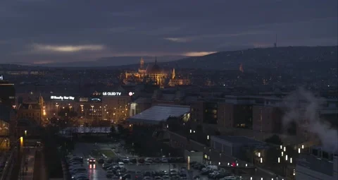 Pest Side of Budapest Downtown Stock Footage 231337570