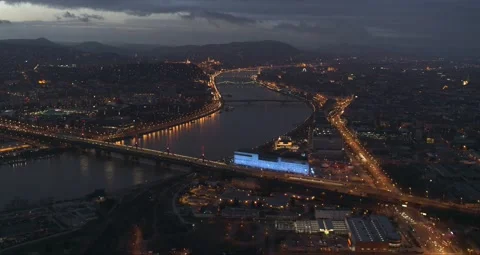Pest Side of Budapest Downtown Stock Footage 231337617