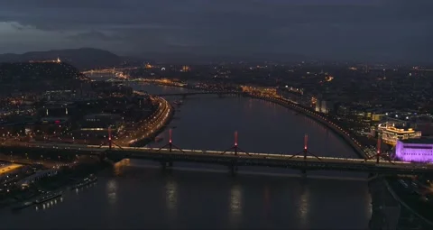 Pest Side of Budapest Downtown Stock Footage 231337624