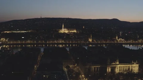 Pest Side of Budapest Downtown Stock Footage 231337679