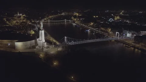 Pest Side of Budapest Downtown Stock Footage 231337714