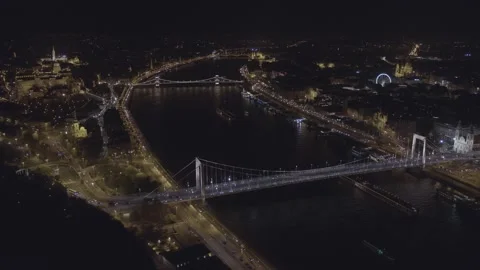 Pest Side of Budapest Downtown Stock Footage 231337773