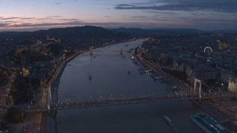 Pest Side of Budapest Downtown Stock Footage 231337808
