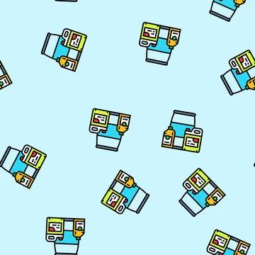 Pesticide containers vector seamless pattern イラスト素材