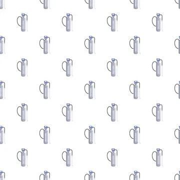 Pesticide sprayer device repeating pattern on white background Stock Illustration