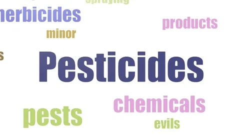Pesticides Tag Cloud Animated Isolated Video stock 107231653