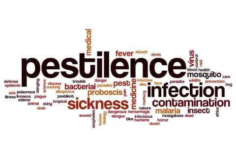 Pestilence word cloud Stock Illustration