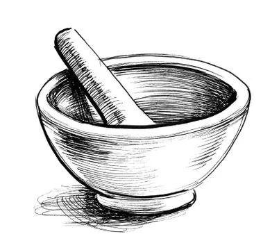 Pestle and mortar Illustrazione stock