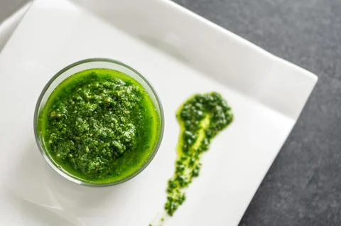Pesto close up Stock Photos