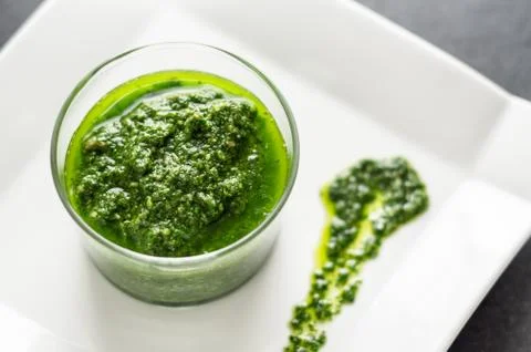 Pesto close up Stock Photos