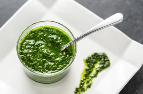 Pesto close up Stock Photos