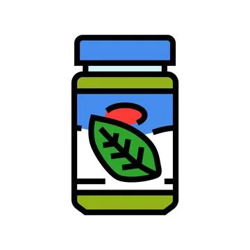 Pesto condiment color icon vector illustration Stock Illustration