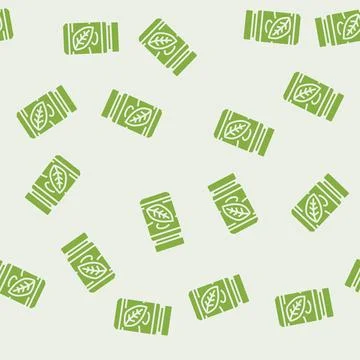 Pesto condiment glyph seamless pattern Stock Illustration
