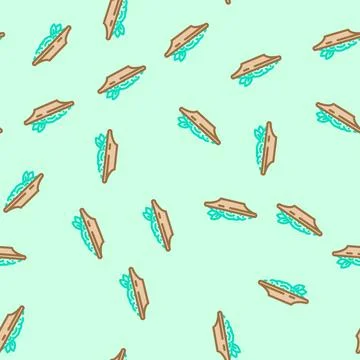 Pesto condiment vector seamless pattern Illustrazione stock