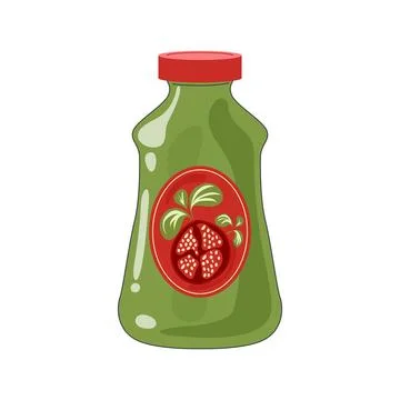 Pesto sauce in jar in flat design. Italian green basil condiment bottle. Ve.. Stock Illustration