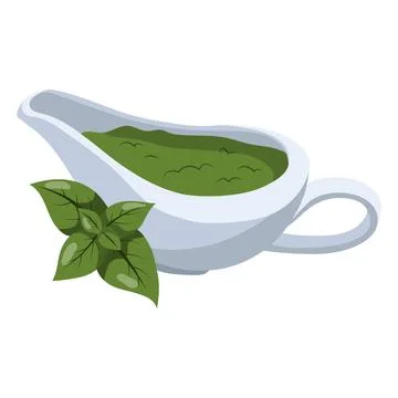 Pesto sauce vector isolated on a white background Stock Illustration
