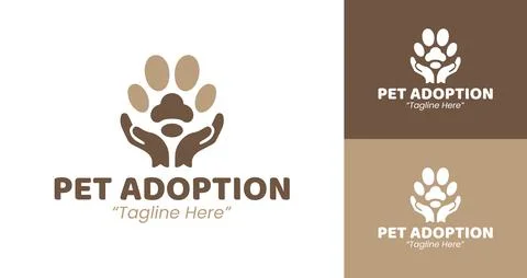 Pet Adoption Logo 스톡 일러스트