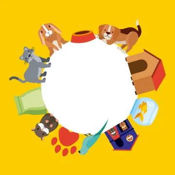 Pet and veterinary Illustrazione stock