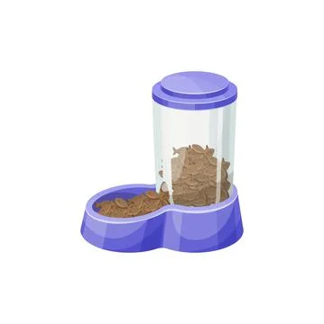 Pet automatic feeder, cats care and animals food Stock-Illustration
