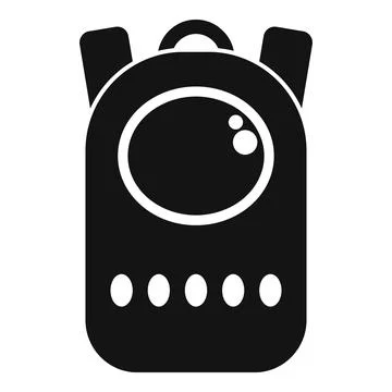 Pet backpack carrier with a big window and holes for ventilation, simple blac Stock Illustration