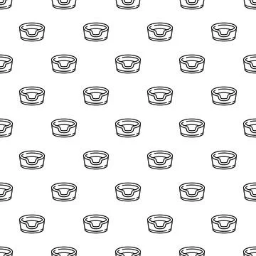 Pet bed outline seamless pattern design background Stock Illustration