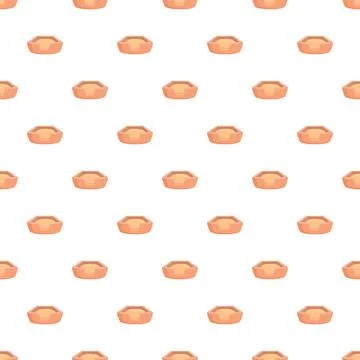 Pet bed repeating pattern on white background Stock Illustration