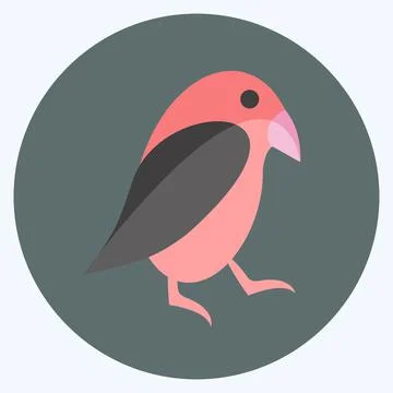 Pet Bird Icon in trendy flat style isolated on soft blue background Stock Illustration