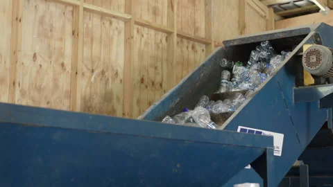 PET Bottle being Recycled Stock Footage 165241658