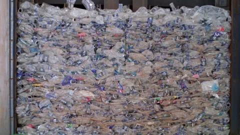 PET Bottle being Recycled Stock Footage 165245061
