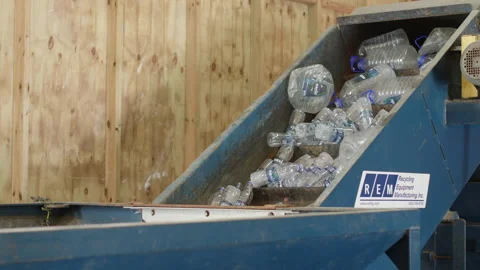 PET Bottle being Recycled Stock Footage 165252031