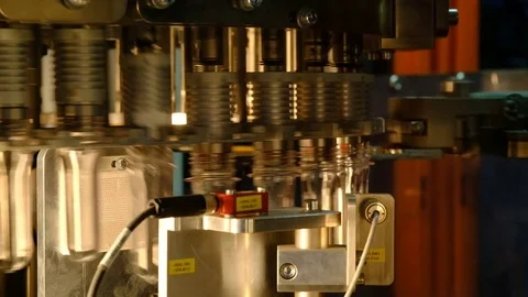 PET bottle blowing. Stock Footage 83883472