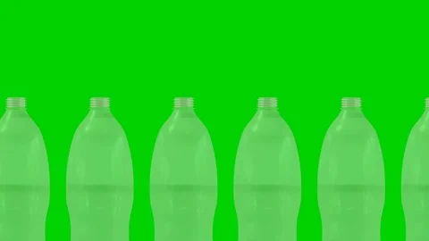 PET bottle line 3D render loop green screen Stock Footage 112214904