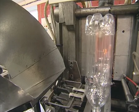 PET bottles blow of plastic. Plastic recycling. Stock Footage
