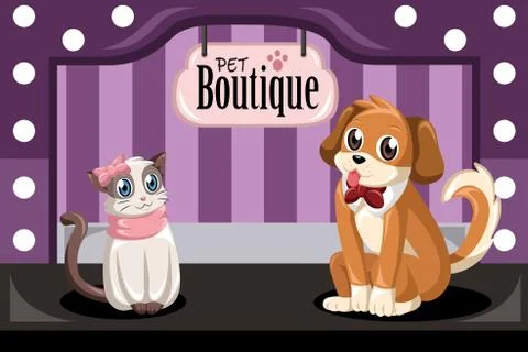 Pet boutique Stock Illustration