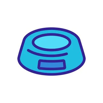 Pet bowl icon vector. Isolated contour symbol illustration イラスト素材